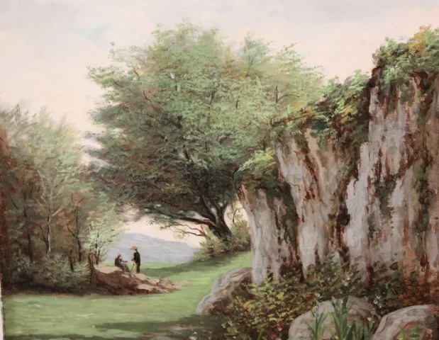 PAIIR OF OIL ON CANVAS SIGNED C. BOUTE
