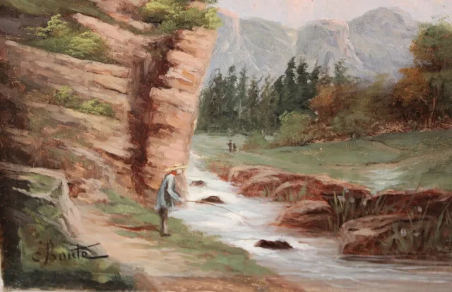 PAIIR OF OIL ON CANVAS SIGNED C. BOUTE