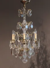CRYSTAL UND BRONZE DECKENLEUCHTE