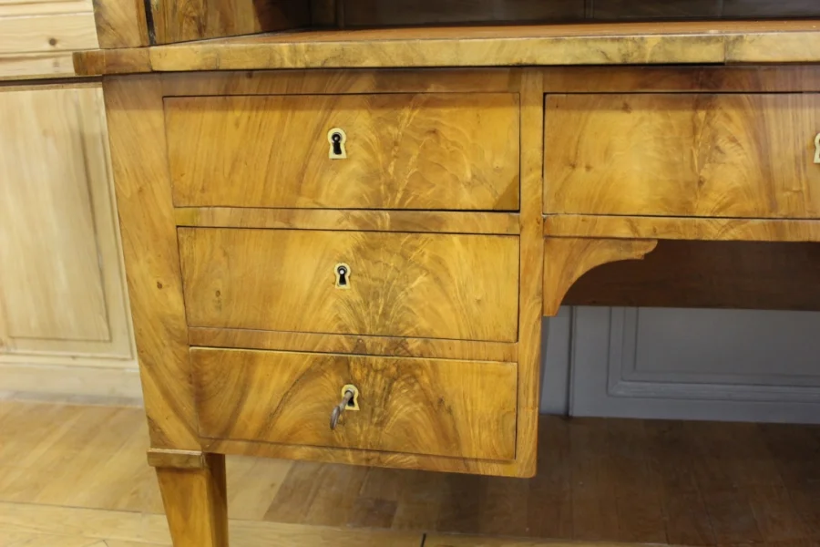 FRENCH RESTAURATION PERIOD CYLINDER TOP DESK