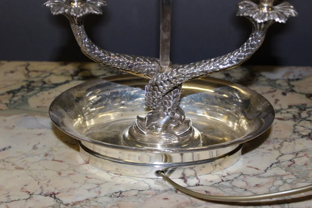 Lamp In Silvered Bronze