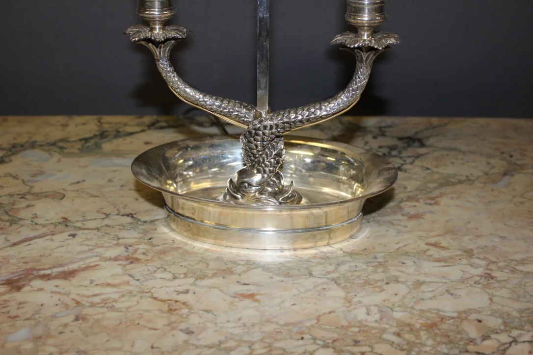 Lamp In Silvered Bronze