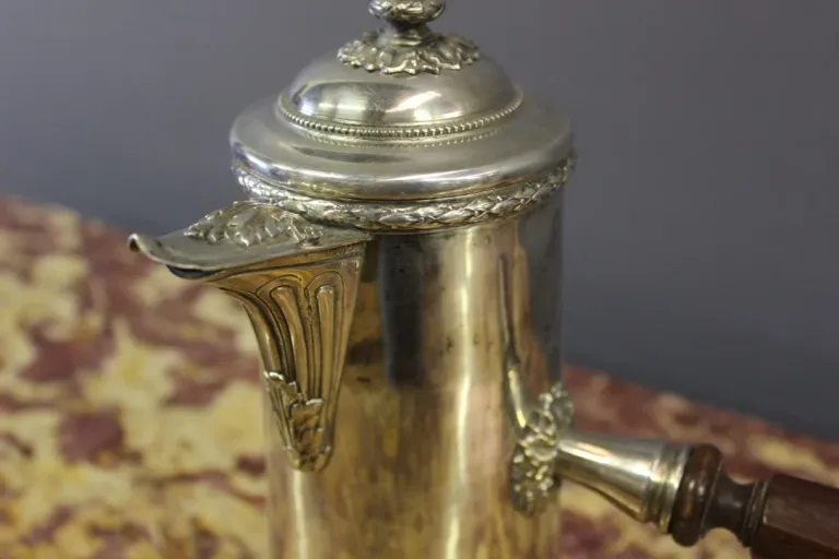 Louis XVI Style Chocolatière In Silver Metal