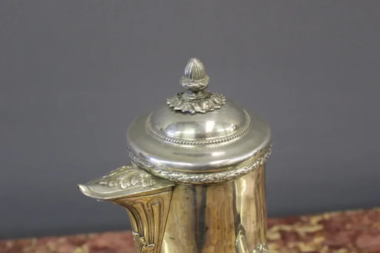 Louis XVI Style Chocolatière In Silver Metal