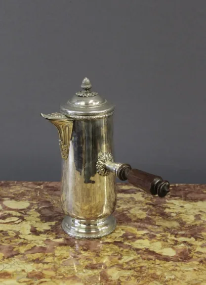 Louis XVI Style Chocolatière In Silver Metal