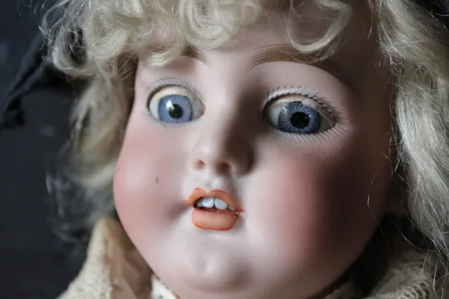 Poupée tête porcelaine marqué S&C germany