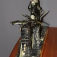 Importante Sculpture d'époque Art Déco La Femme Au Cigognes