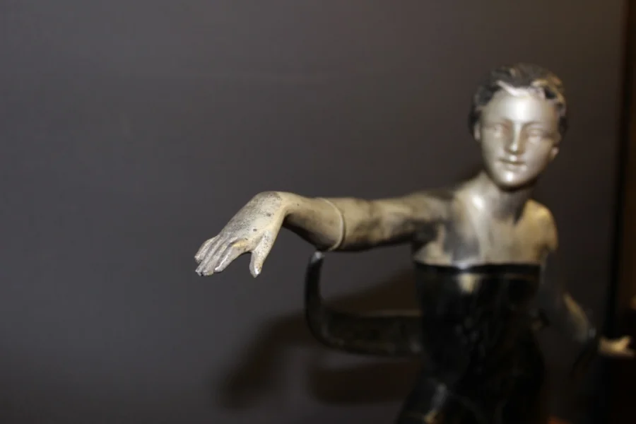 Important Art Deco Period Sculpture The Woman With The Storks