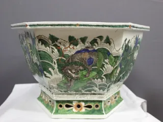 Sanson Porcelain Cache Pot End XIX