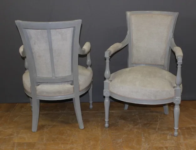 PAAR FRANZÖSISCHER DIRECTOIRE PERIOD ARMCHAIRS