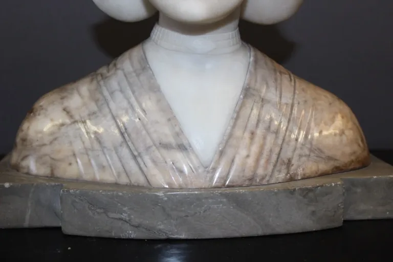 Sculpture De Sainte Barbe En Bois Doré Fin XVIII