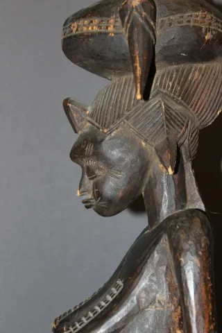 Sculpture Sénoufo De Femme Côte d'Ivoire époque Coloniale