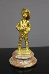 COPPIA DI FIGURE IN BRONZO DORATO