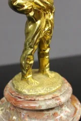 COPPIA DI FIGURE IN BRONZO DORATO