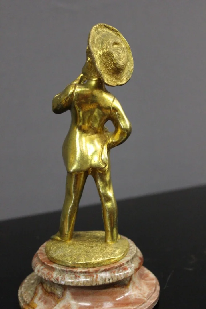 PAREJA DE FIGURAS BRONCE DORADO