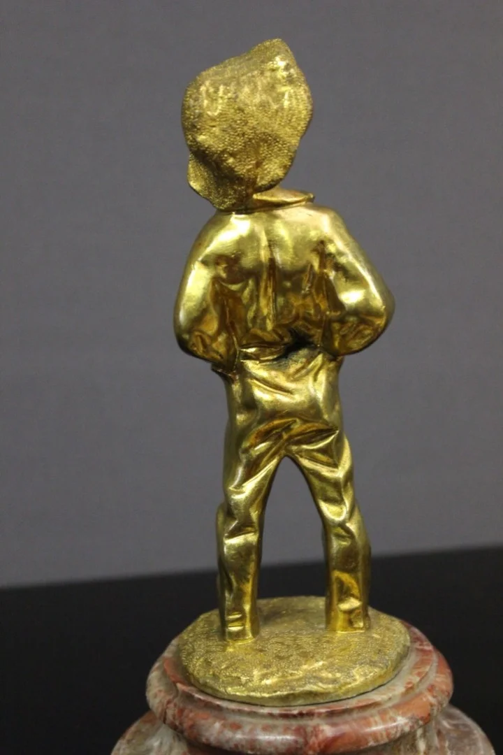 PAREJA DE FIGURAS BRONCE DORADO