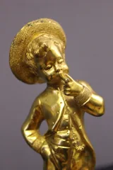 COPPIA DI FIGURE IN BRONZO DORATO