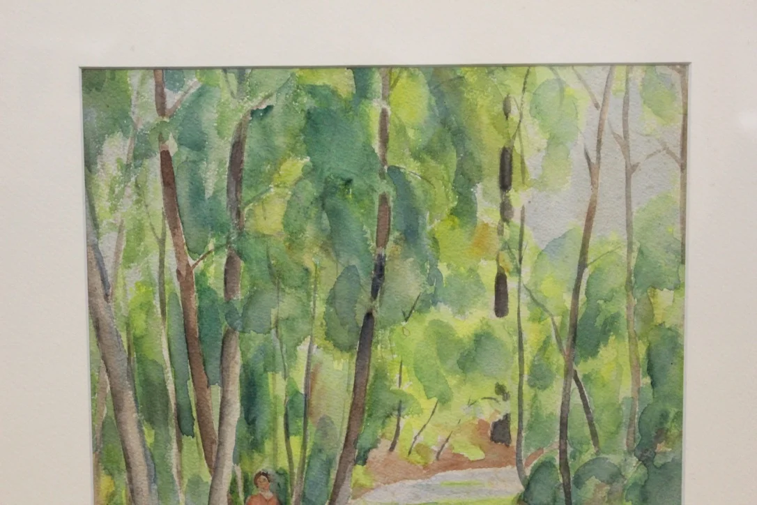 Aquarelle femmes à la rivière par Miron Duda