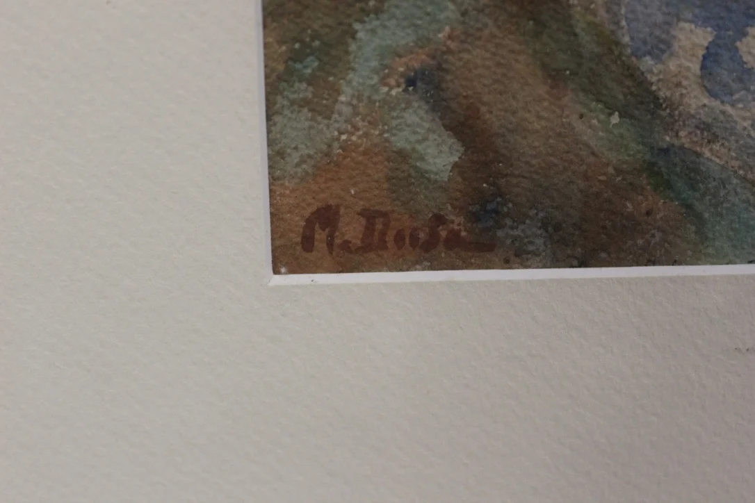 Aquarelle femmes à la rivière par Miron Duda