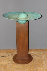 Fontaine En Fer Et Cuivre Par Tom Torrens Vers 1990