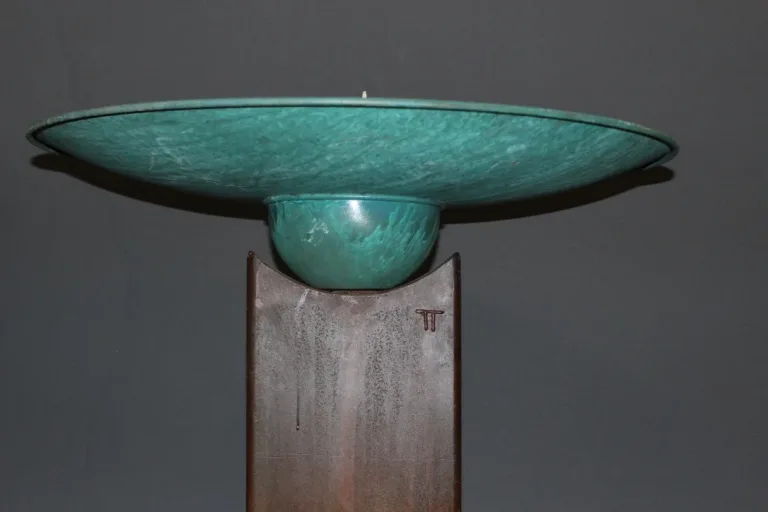 Fontaine En Fer Et Cuivre Par Tom Torrens Vers 1990