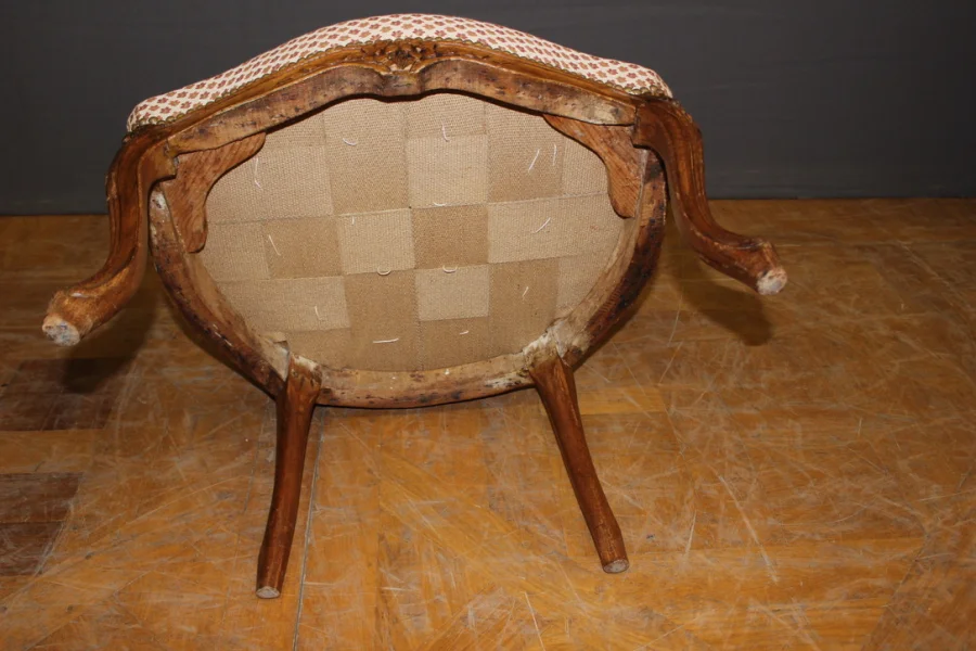 Paire de cabriolets d'époque Louis XV en hêtre