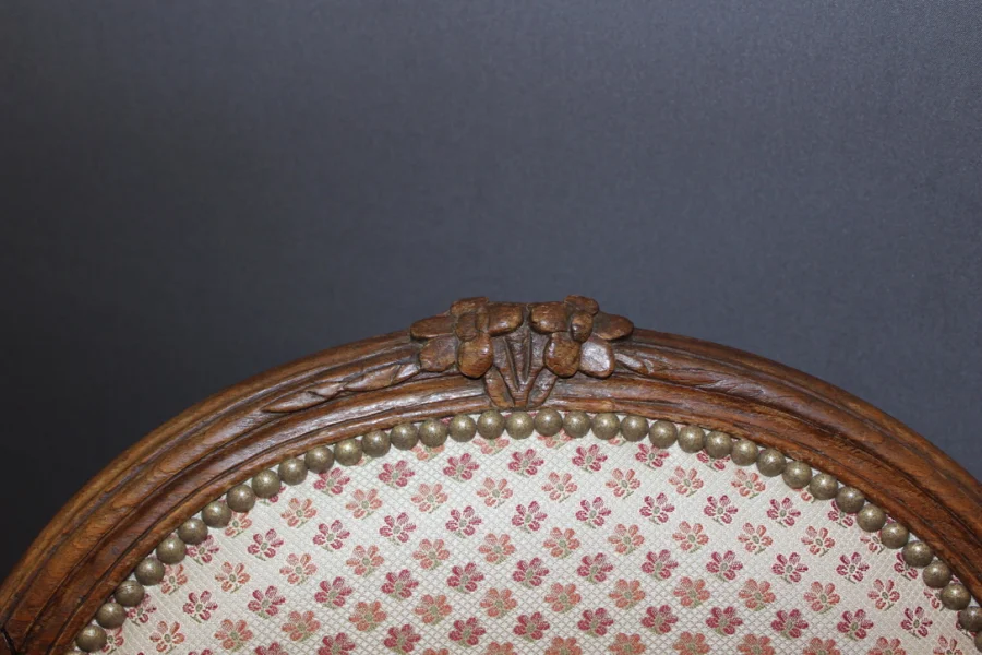 Paire de cabriolets d'époque Louis XV en hêtre