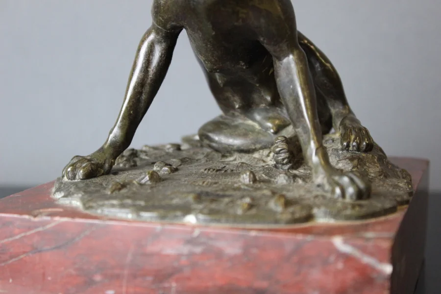 Chien de chasse en bronze XIX