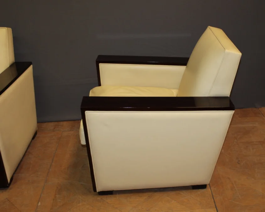 PAIR OF ART DECO STYLE ARMCHAIRS