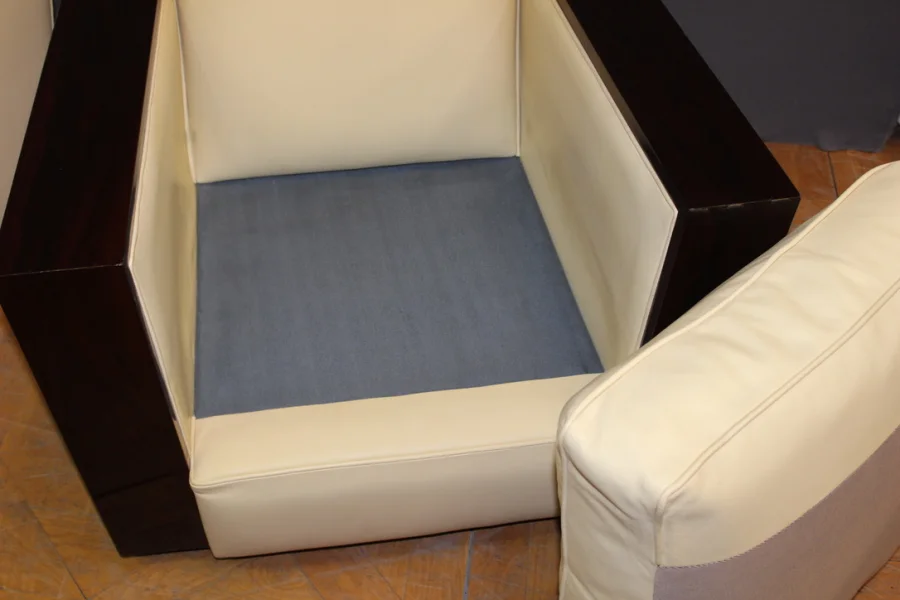 PAIR OF ART DECO STYLE ARMCHAIRS