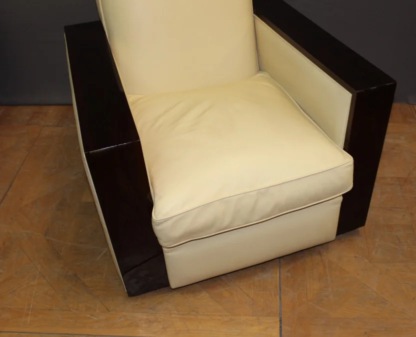 PAIR OF ART DECO STYLE ARMCHAIRS