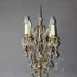 Girandole en métal doré et pampilles vers 1950