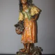 Sculpture Représentant Une Paysanne En Terre Cuite Par Stellmacher Vers 1900