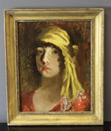 ÖL AUF KARTON datiert 1919