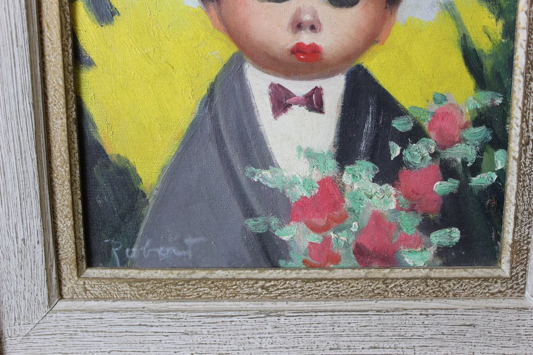 OLIE OP CANVAS ondertekend ROBERT