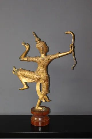 Sculpture en bronze du Prince Rama vers 1950