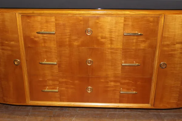 Enfilade d'époque Art Déco en bois clair vers 1930
