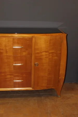 Enfilade d'époque Art Déco en bois clair vers 1930