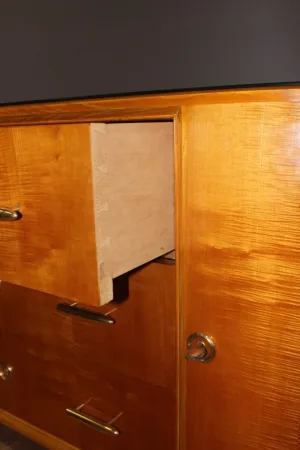 Enfilade d'époque Art Déco en bois clair vers 1930