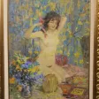 Huile Sur Toile Jeune Femme Au Noeud Rose Par Riasnianski