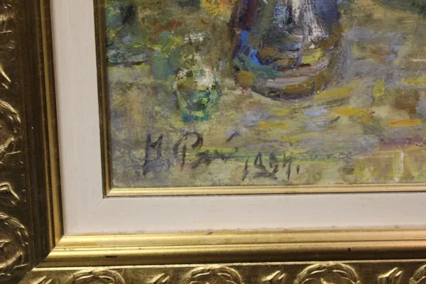Huile Sur Toile Jeune Femme Au Noeud Rose Par Riasnianski