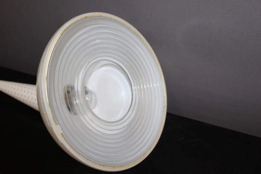Lustre En Tôle Perforés Par Holophane Vers 1950