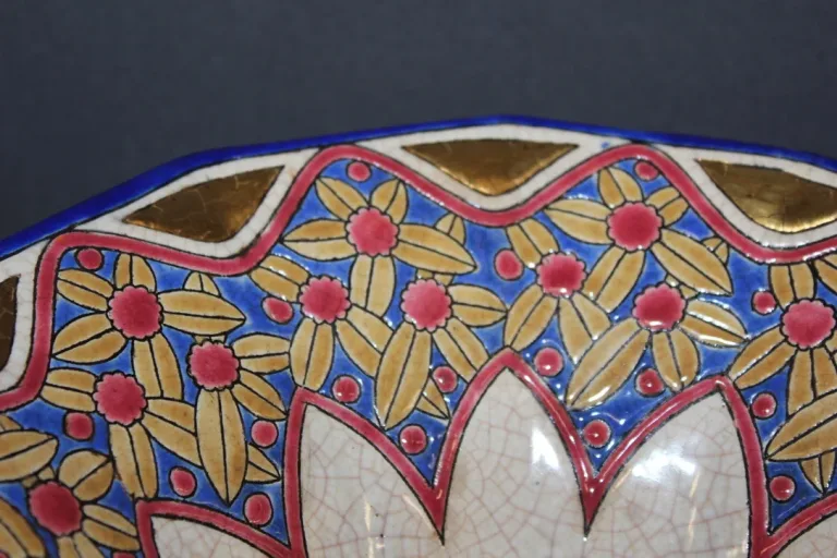 Coupe En émaux De Longwy Art Déco