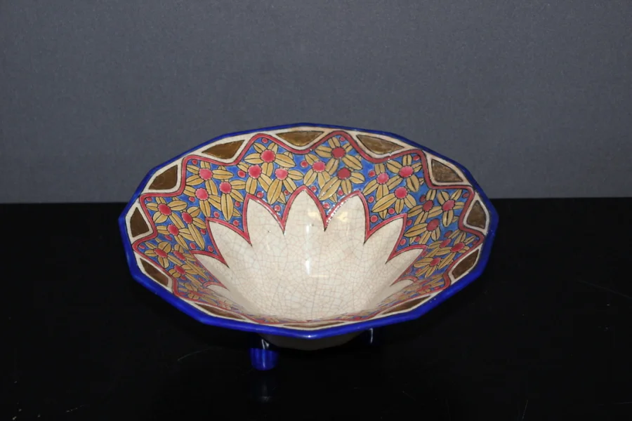 Coupe En émaux De Longwy Art Déco