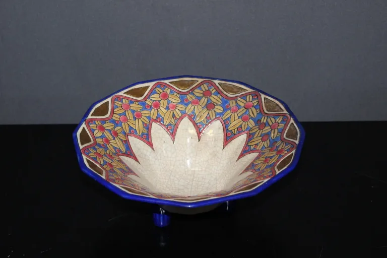 Coupe En émaux De Longwy Art Déco