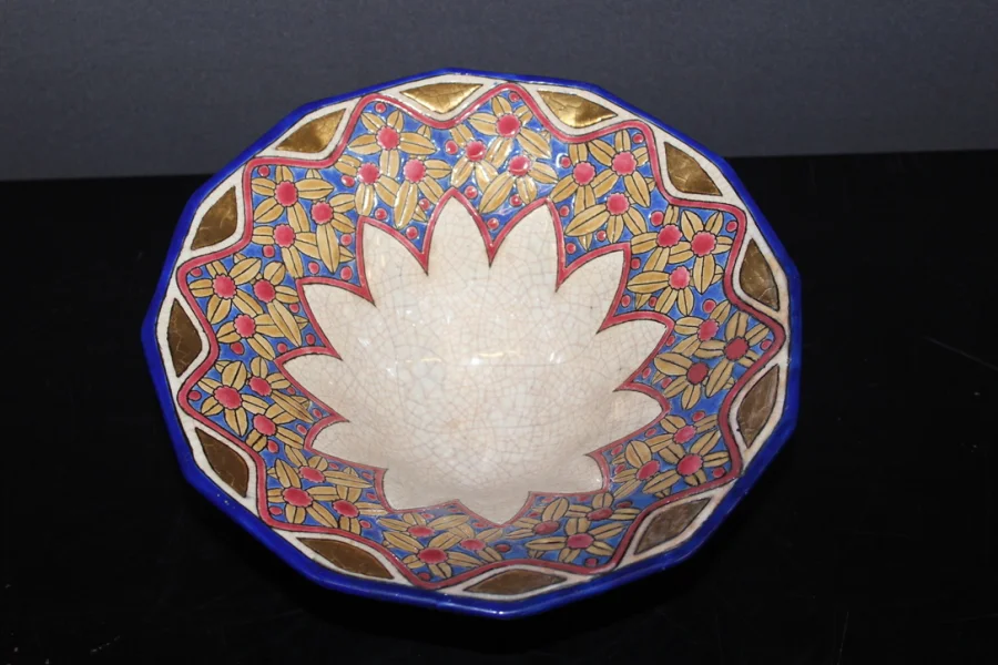 Coupe En émaux De Longwy Art Déco