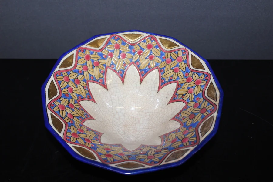 Coupe En émaux De Longwy Art Déco