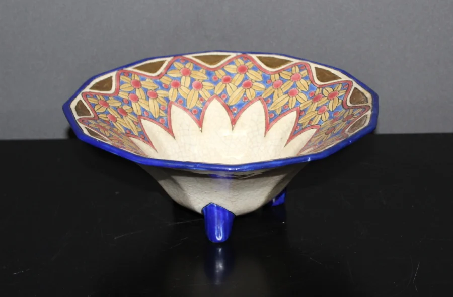 Coupe En émaux De Longwy Art Déco