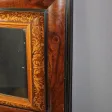 Miroir Louis XIII en noyer et marqueterie de bois clair XVII