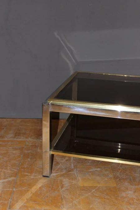 Table basse carré par Willy Rizzo vers 1970